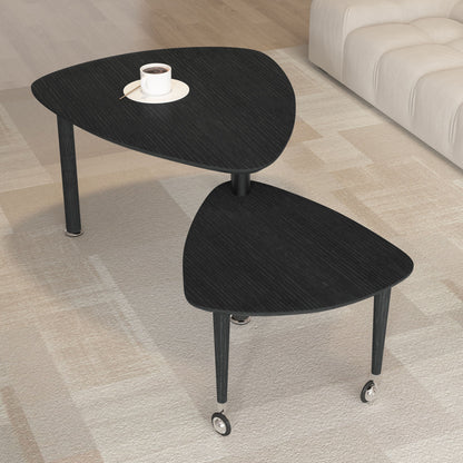 360 Degree Rotatable Coffee Table With Solid Legs