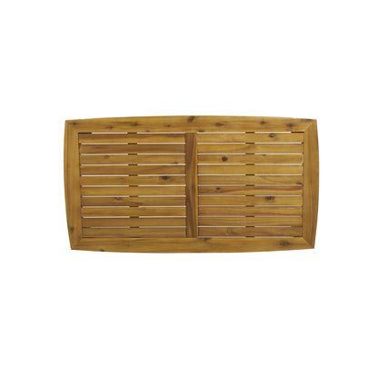 Outdoor Rectangular Coffee Table - Brown