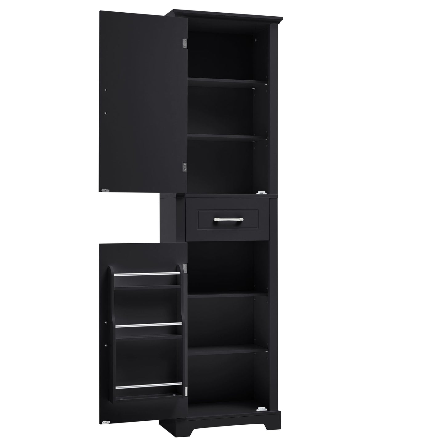 Tall Freestanding Bathroom Storage Cabinet With 2 Doors And Adjustable Shelves