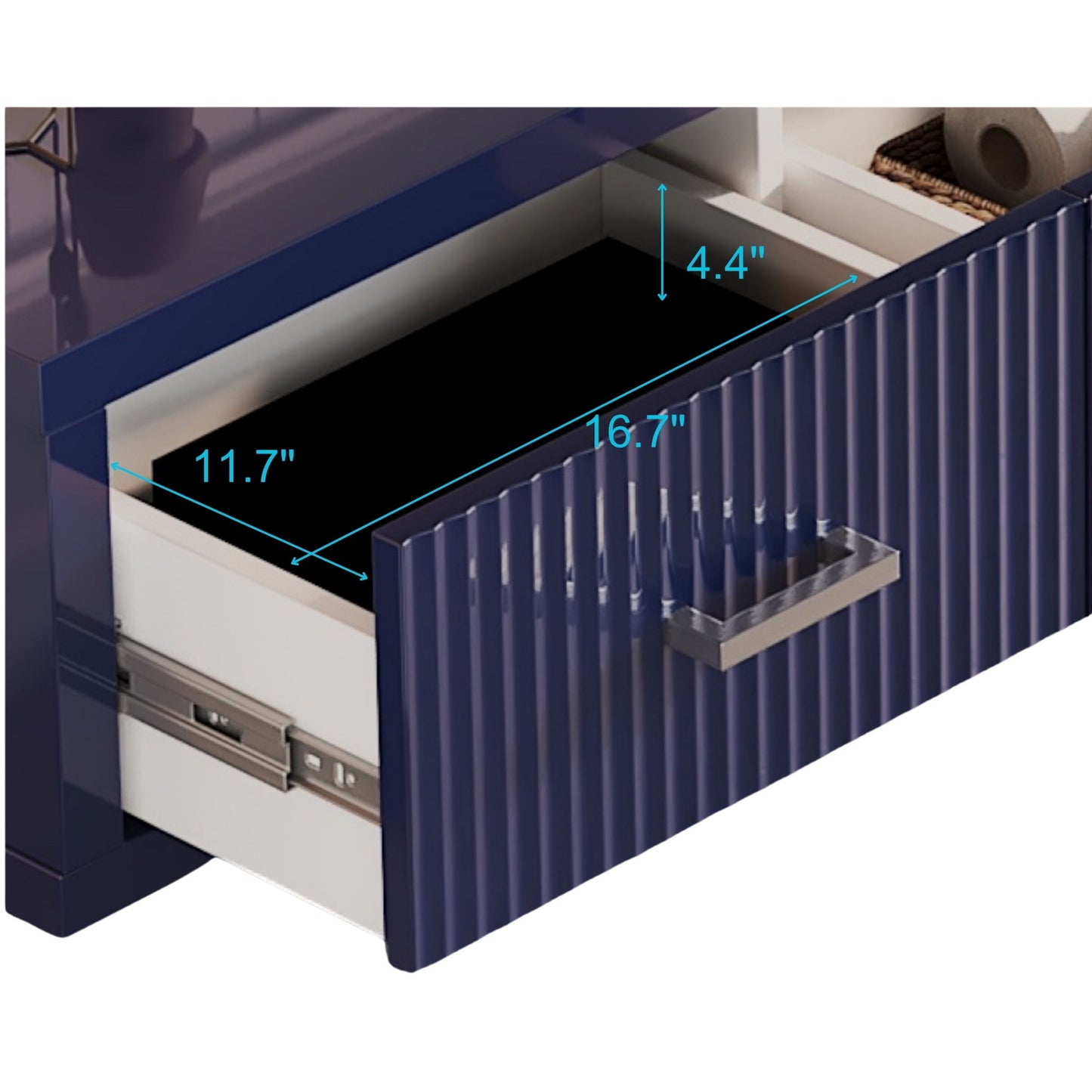 TV Stand With Slatted Drawers
