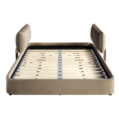 Cloud Bed Frame With Oversized Padded Movable Headboard