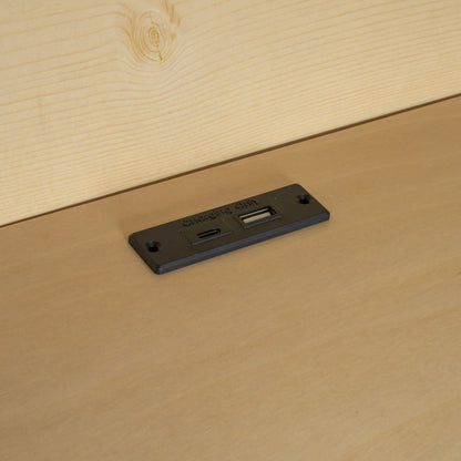 Daybed With Storage Shelves, USB Charging, And Trundle Bed