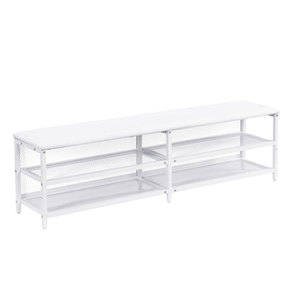 Platform Bed With 2 Tier Storage Shelves, Storage Cabinet