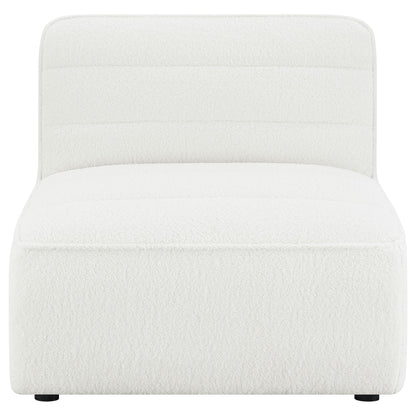 Bonnie - Upholstered Armless Chair With Channel Tufting - Ivory