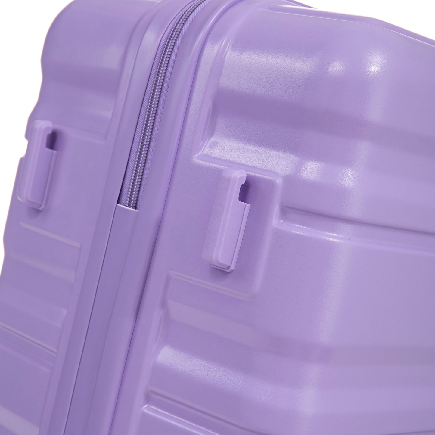 3 Piece 20" / 24" / 28" Spinner Luggage Set & Combination Lock, Durable Hard Shell With 360° Silent Wheels - Blue / Purple