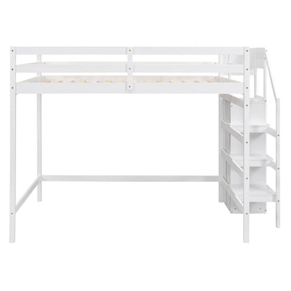 Loft Bed With Built In Storage Wardrobe And Staircase