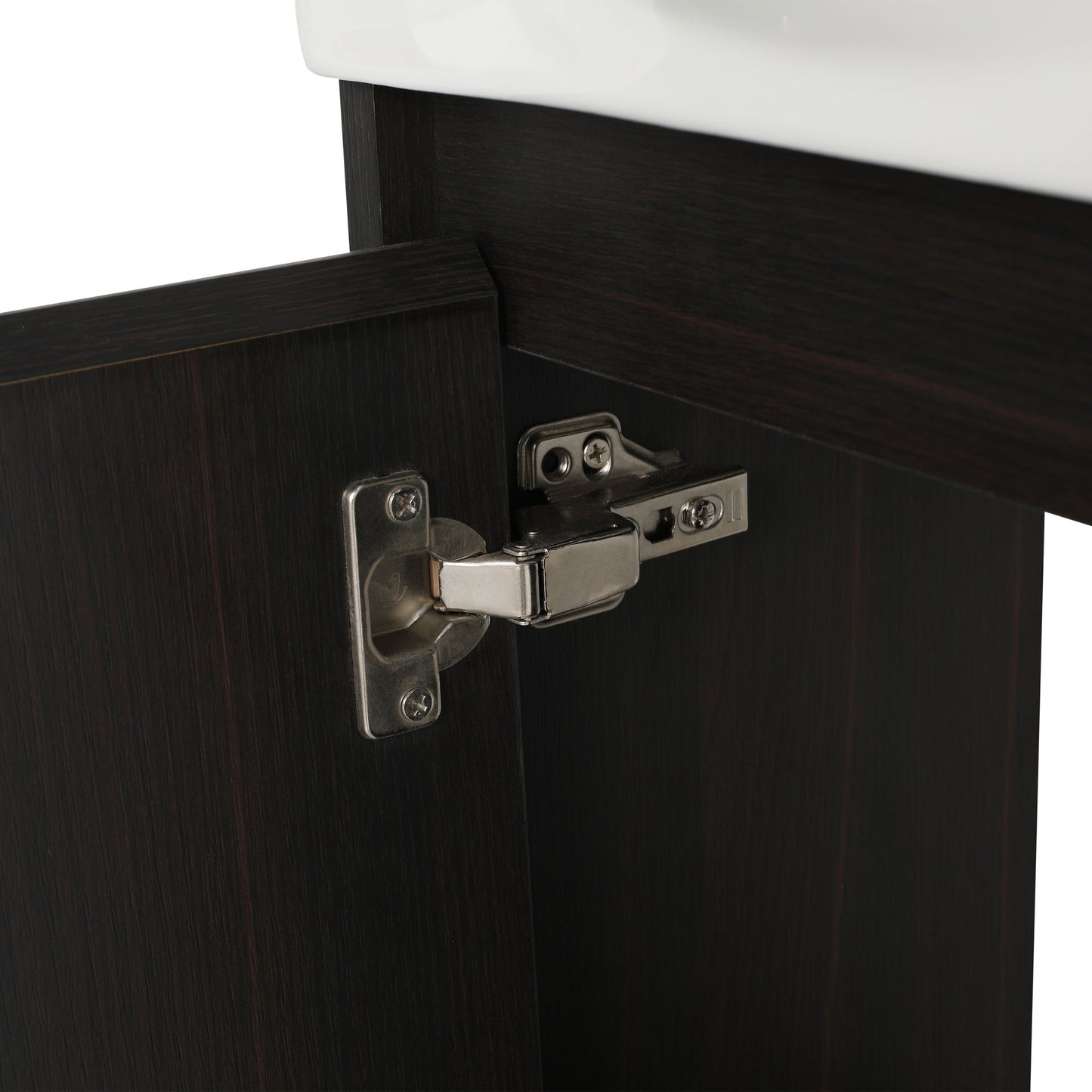 Modern Bathroom Vanity With Ceramic Basin, Wall Mounted Floating Sink Combo, Storage Cabinet