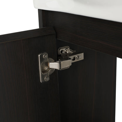 Modern Bathroom Vanity With Ceramic Basin, Wall Mounted Floating Sink Combo, Storage Cabinet