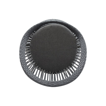 Modern Swivel Wicker Lounge Chair With Round Design
