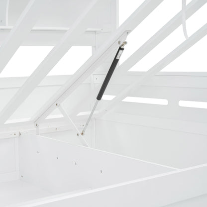 Daybed With All-In-One Cabinet And Shelf