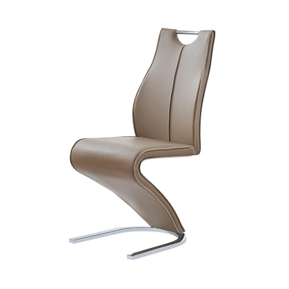 Tony - Dining Chairs (Set of 2) - Brown / Beige