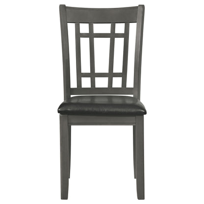 Ingall - 5 Piece Set With Storage Table And Upholstered Chairs - Medium Gray