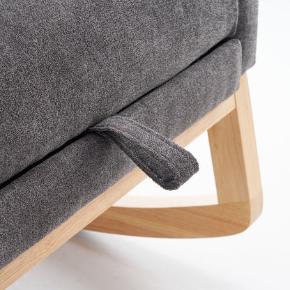 Accent Rocking Chair With Footrest, High Back