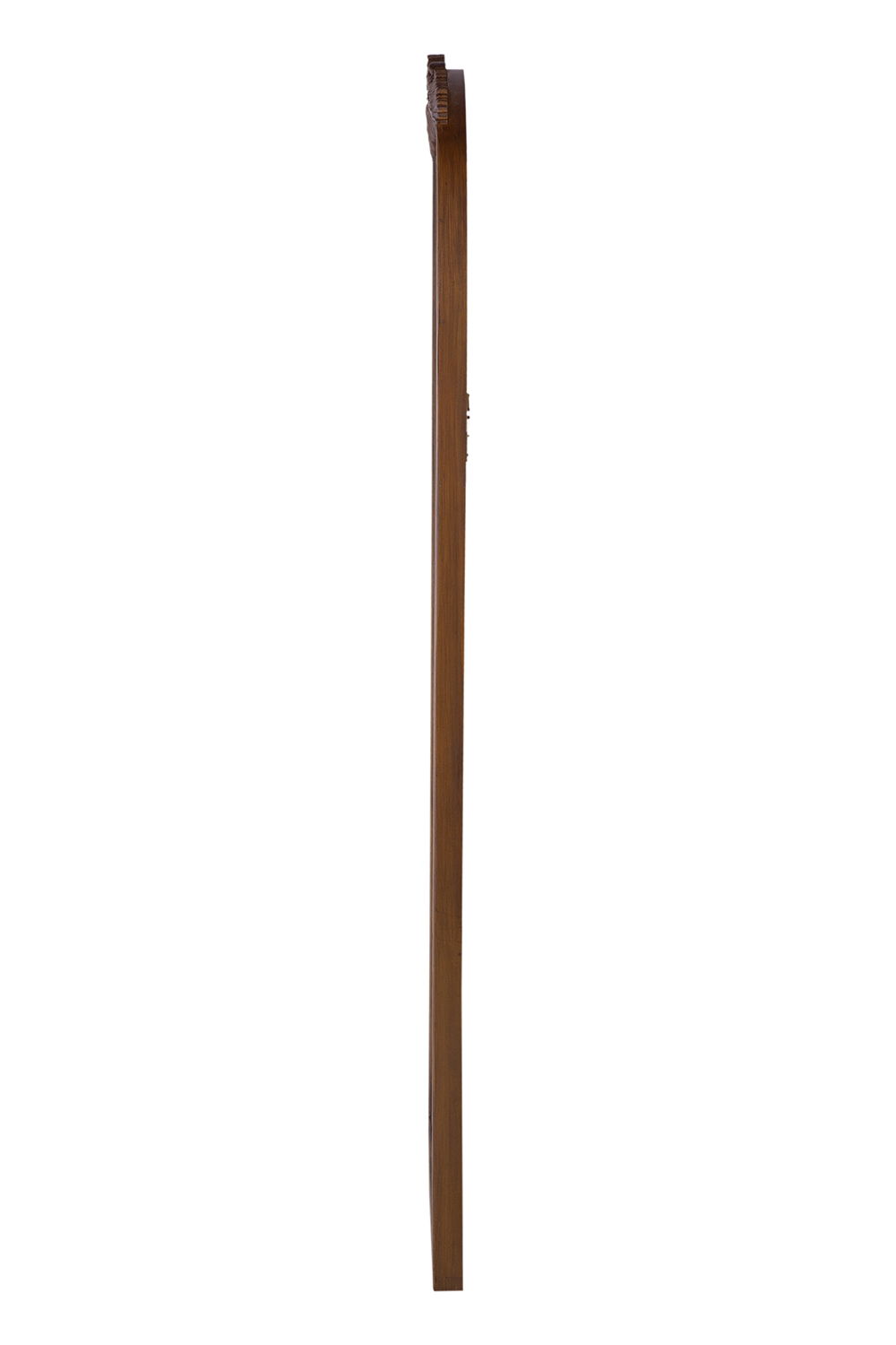 Hand Carved Rose Antique Mirror Frame, Large Arch Mirror Wall Decor For Living Room, Bathroom, Entryway - Brown