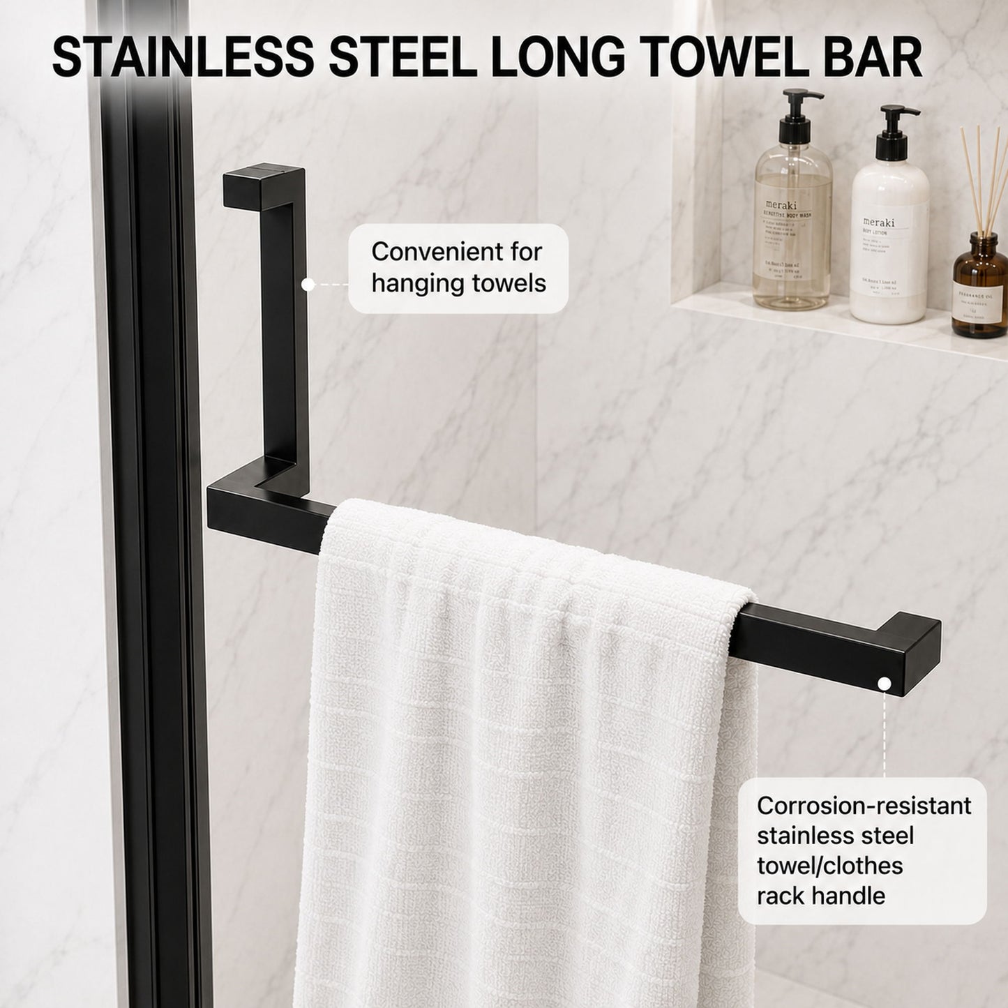 Semi-Frameless Pivot Shower Door With Adjustable Width, Reversible Installation