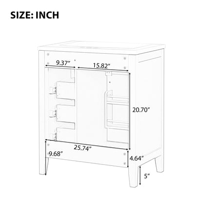 Modern Bathroom Vanity Base Only With Drawers, Freestanding Design