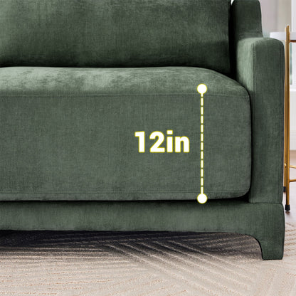 Elegant Sofa With Ergonomic Design And Lumbar Pillows