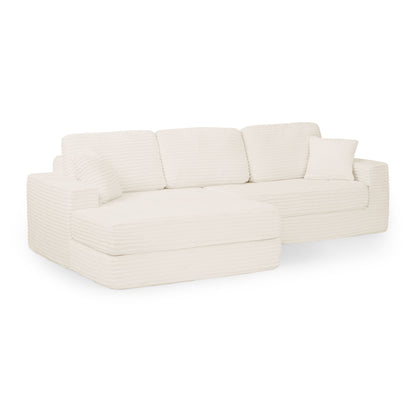 Modern Minimalist L Shape Modular Sectional Sofa, Couch