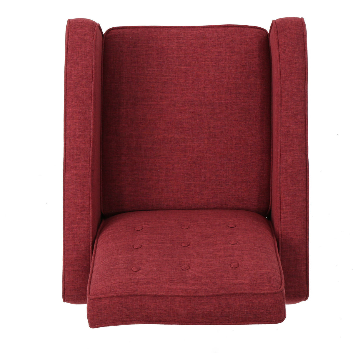 Mid-Century Modern Recliner With Button Tufted Waffle Stitch
