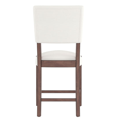 5 Piece Counter Height Dining Set With 4 Upholstered Chairs