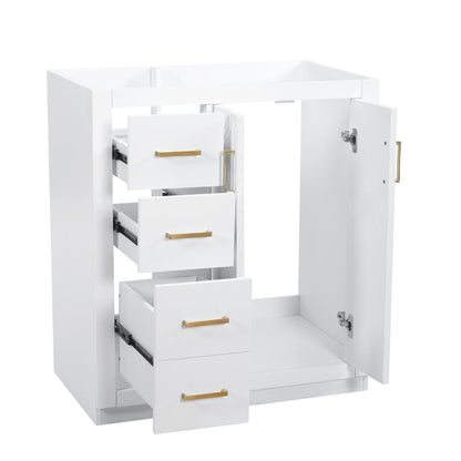 Retro Style Bathroom Vanity With 3 Drawers & Soft-Closing Doors