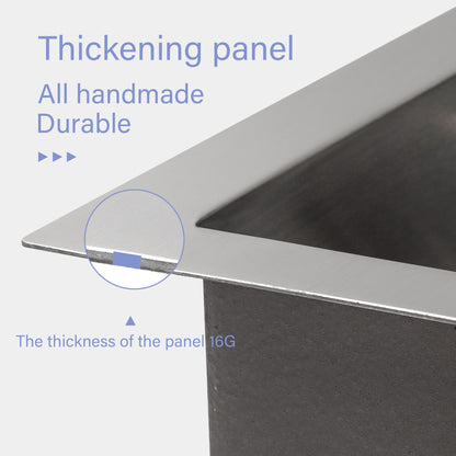 Single Bowl, Undermount Workstation, Kitchen Sink With Accessories