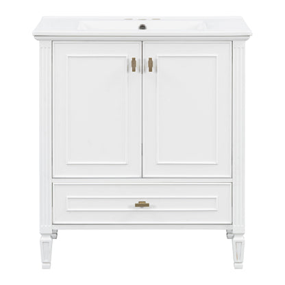 Freestanding Vanity With 1 Drawer & 2 Soft Close Doors With Door Mounted Storage