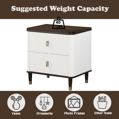 Carena - 5 Piece Bedroom Set (Eastern King Dresser Chest Mirror Nightstand) - Brown / Light Gray / White