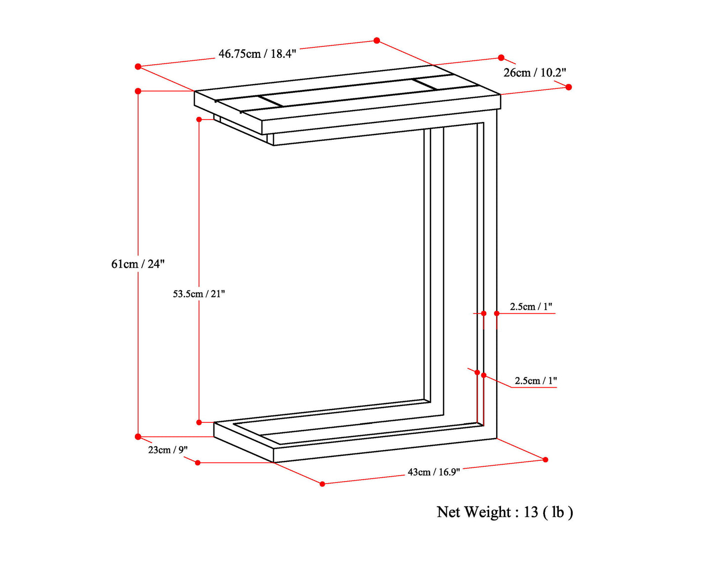 Skyler - Handcrafted C Side Table