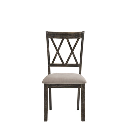 Claudia II - Weathered 7 Pieces Dining Room Set - Gray