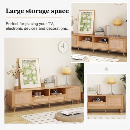 TV Stand, Media Console With Cable Management