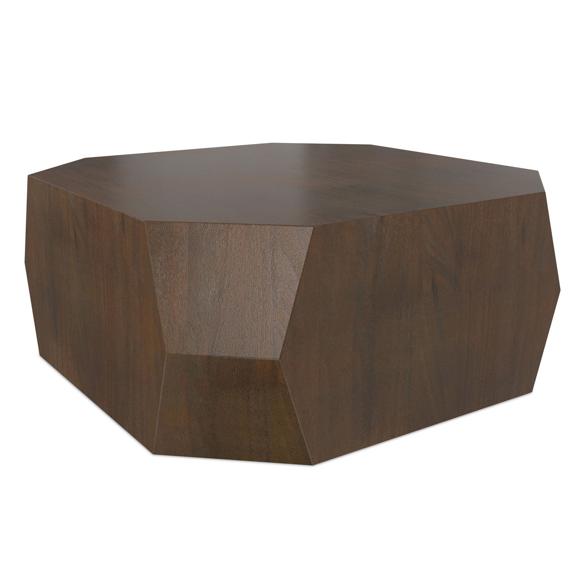 Eisley - Coffee Table With Geometric Design, - Walnut
