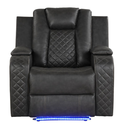 Benz - LED & Power Recliner With Adjustable Headrests And Ambient LED Lighting