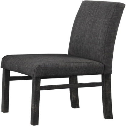 5 Piece Transitional Dining Set With Table And Upholstered Chairs