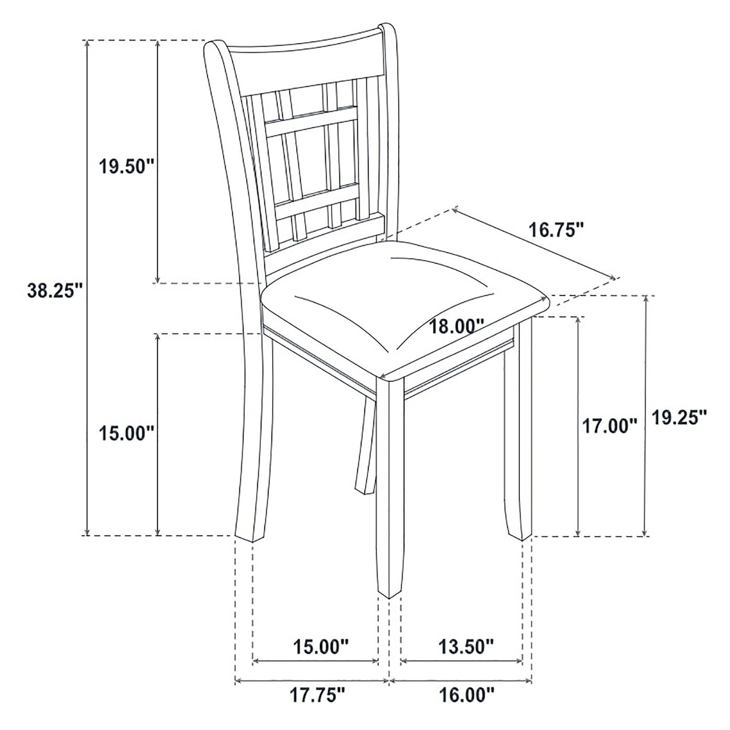 Lattice Back Side Chairs (Set of 2)