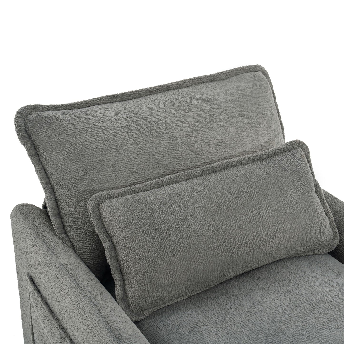 Modern Loveseat Sofa, Upholstered Couch With Side Storage Pockets