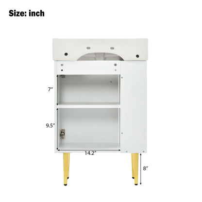 Bathroom Vanity, Combo Cabinet, Bathroom Storage Cabinet, Single Ceramic Sink