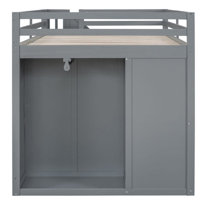 Loft Bed With Built In Wardrobes, Cabinets And Drawers