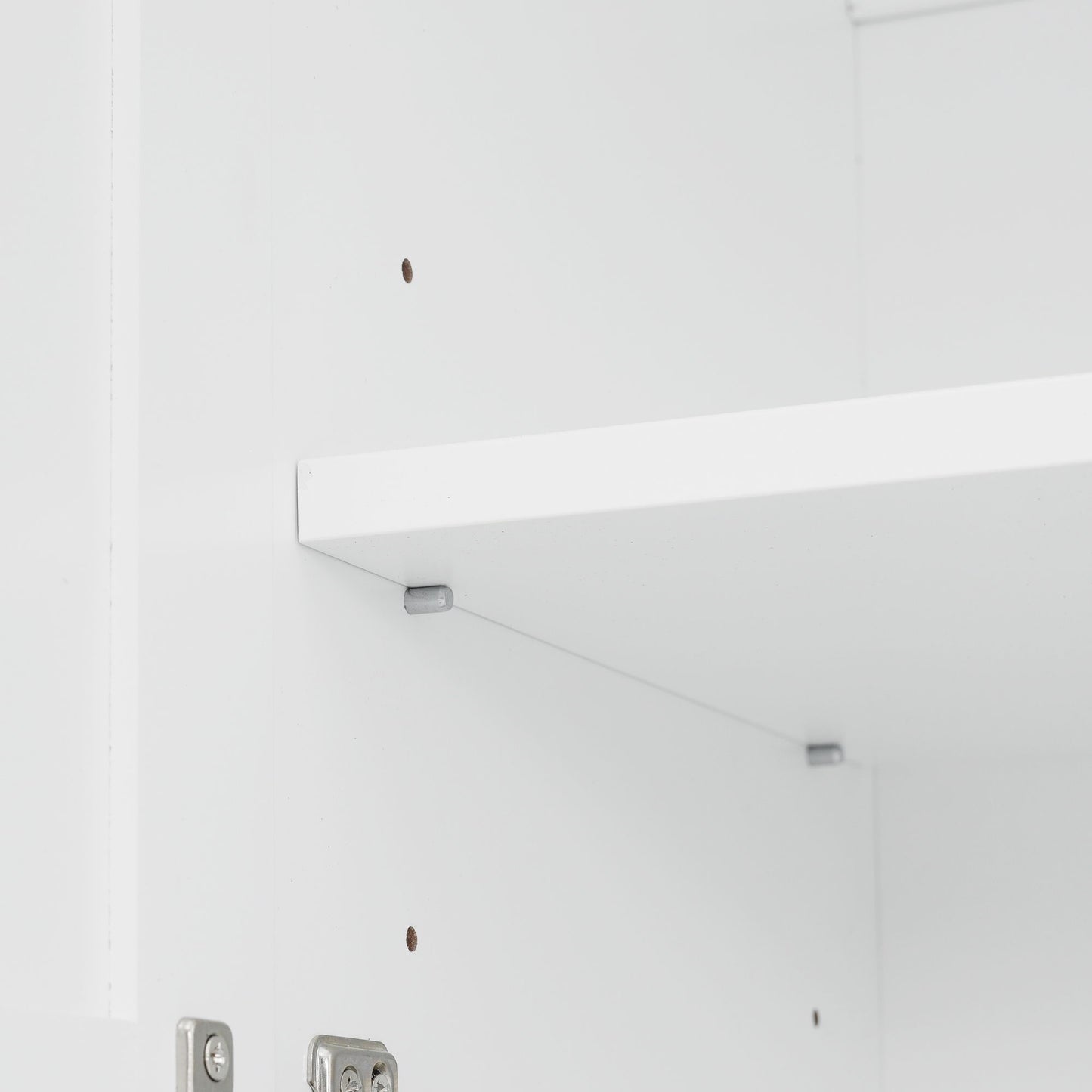 Bathroom Vanity With 2 Damping Hinge Doors, 3 Drawers, Adjustable Shelves - White