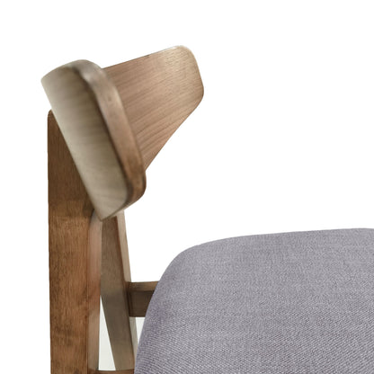 Mid Century Modern Counter Stool With V Shape Frame And Upholstered Seating