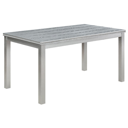 Dining Table Set, Table With A Rectangular Table And Upholstered Chairs