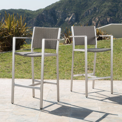 Outdoor Rust Proof Aluminum Barstools (Set of 2)