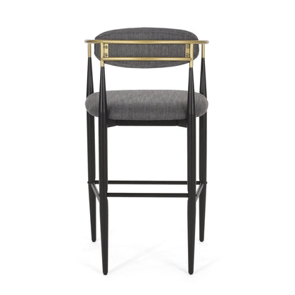 Upholstered Bar Stools With Backs For Kitchen Island (Set of 2)