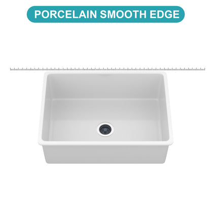 Rectangular Deep Single Bowl, Kitchen Sink With Dual Mount Installation