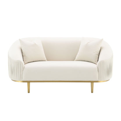 Martina - Loveseat With 2 Pillows - Ivory