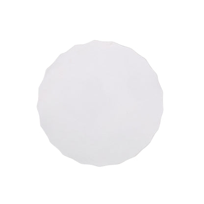 Outdoor End Table With Scallop Edge - Antique White