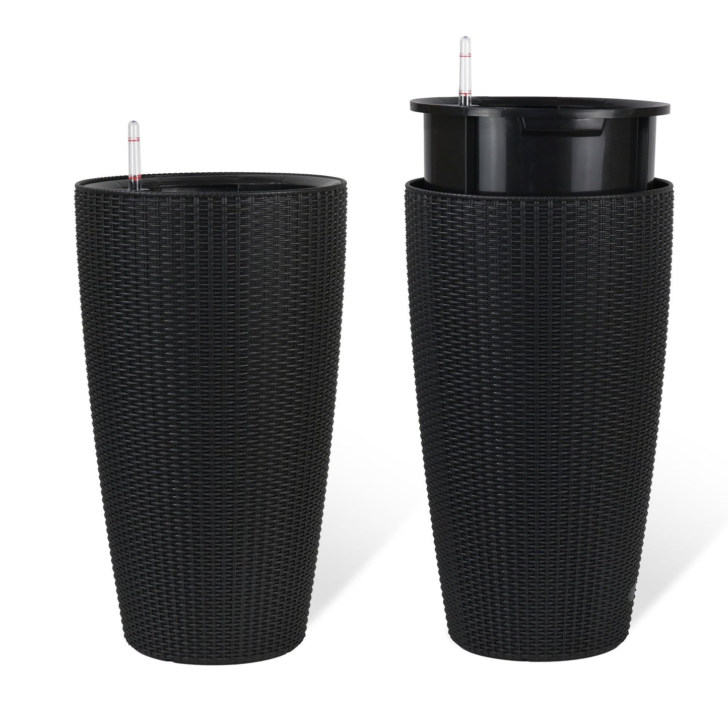 Tall Planters Set With Water Level Monitor And Auto Watering
