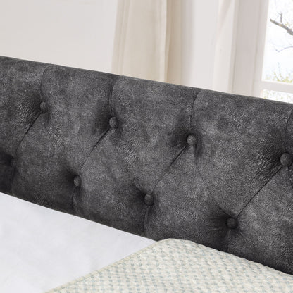 Upholstered Daybed With USB Charging & Pull Out Bed