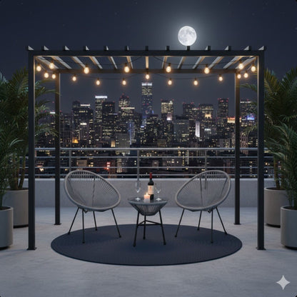 Acapulco Style 3 Piece Patio Bistro Set With Chairs