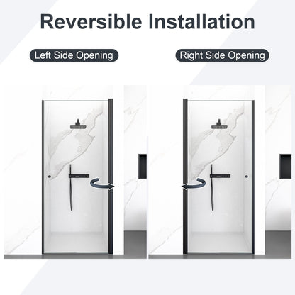 Semi Frameless Circular Pivot Shower Door With 1 / 4" Sgcc Tempered Glass